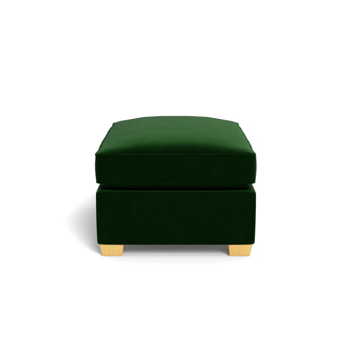 Heal's Torino Footstool Smart Velvet Forest Black Feet - Heal's UK Furniture – image 3