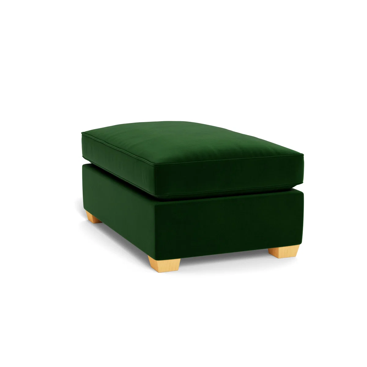 Heal's Torino Footstool Smart Velvet Forest Black Feet - Heal's UK Furniture – image 4