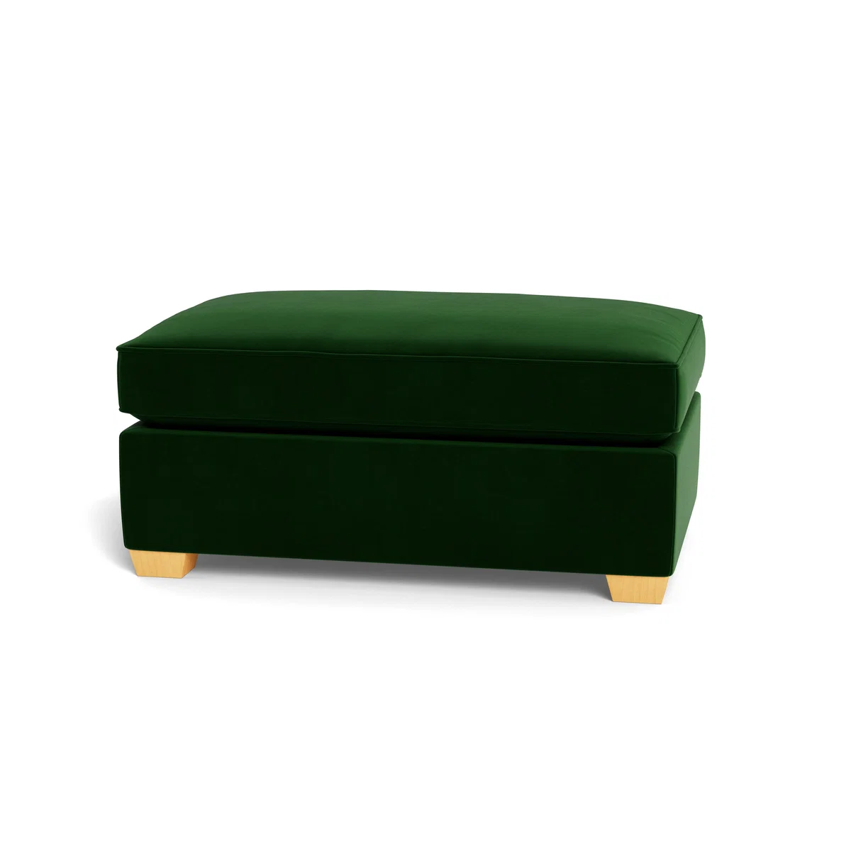 Heal's Torino Footstool Smart Velvet Forest Black Feet - Heal's UK Furniture – image 5