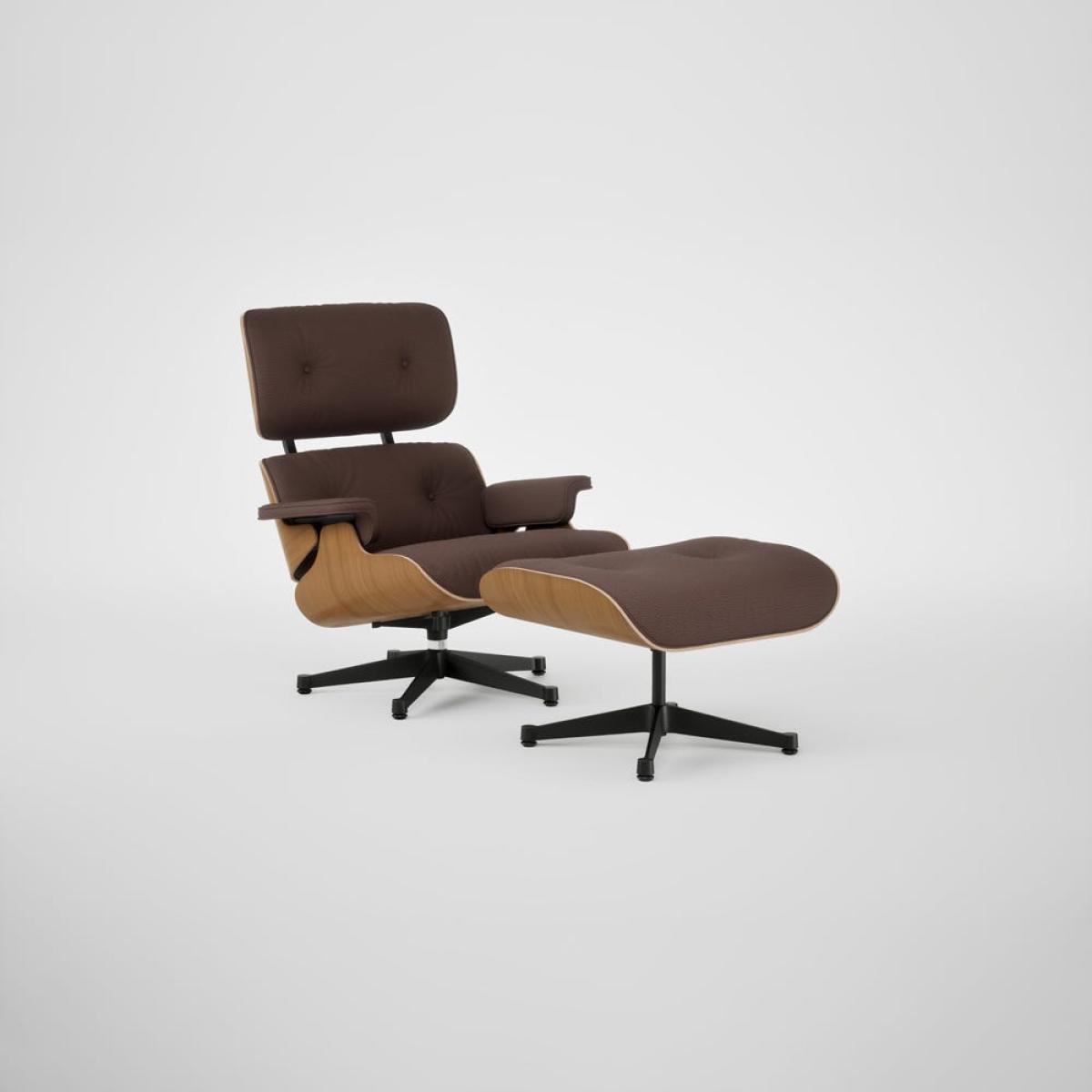 Vitra Eames Lounge Chair & Ottoman Cherry Natural Clas. L50 69 Marron Polished Black Base 04 – image 2
