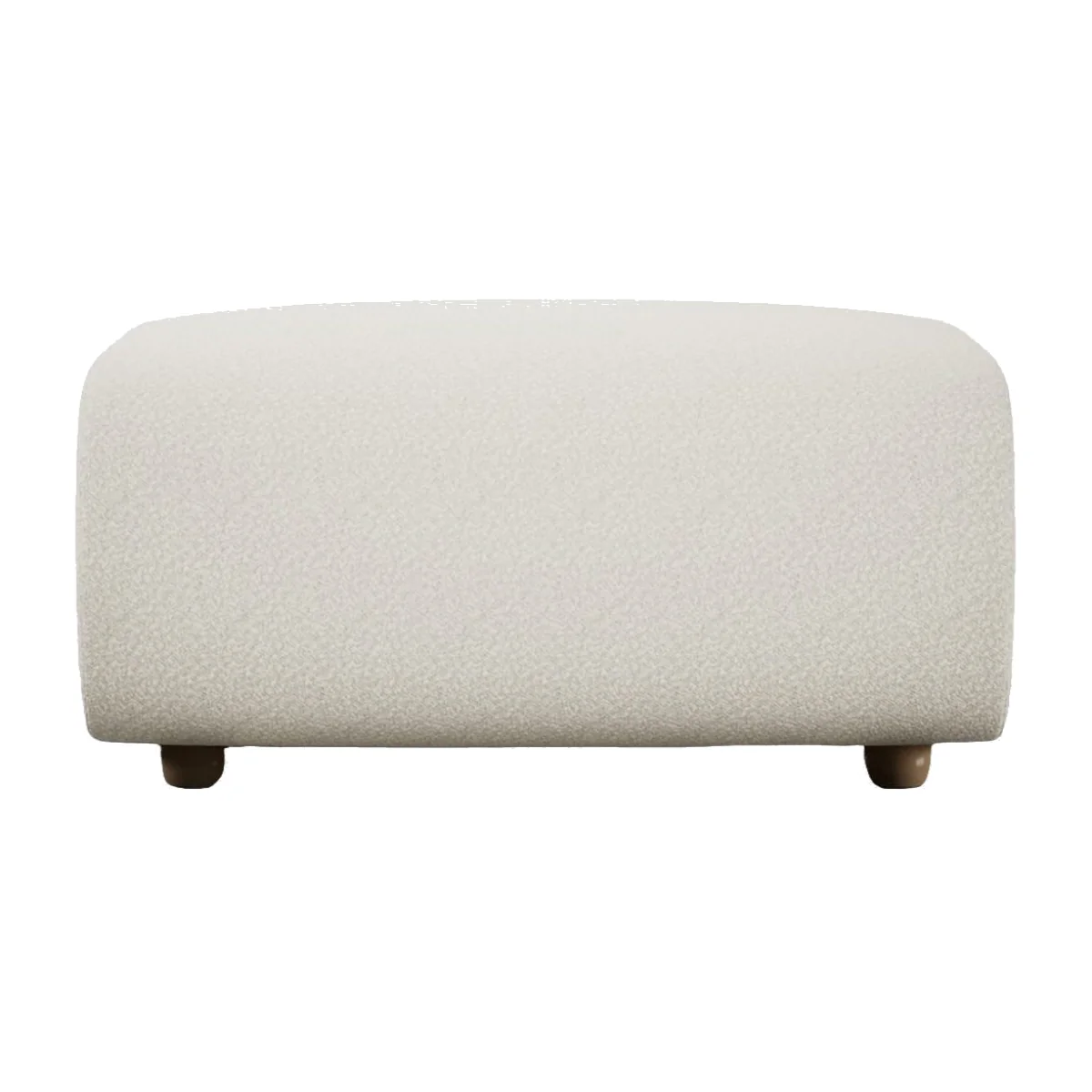 Heal's Lilli Ottoman Wool Velvet Camel Natural Feet – image 1