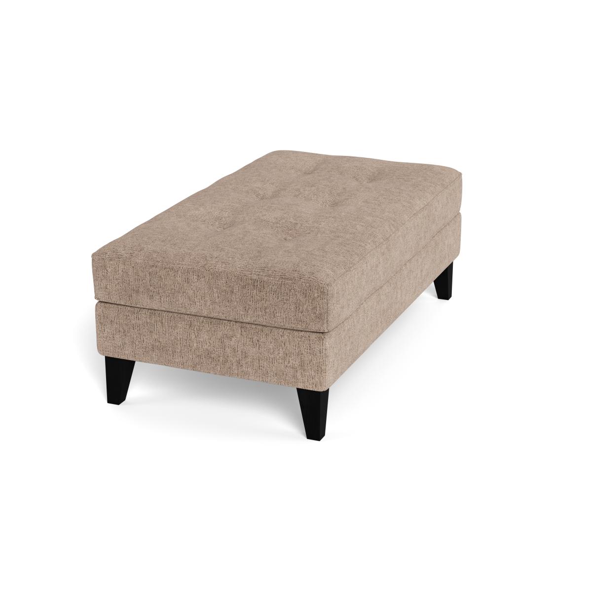 Heal's Mistral Footstool Boucle Velvet Rocky Black Beech Feet – image 2