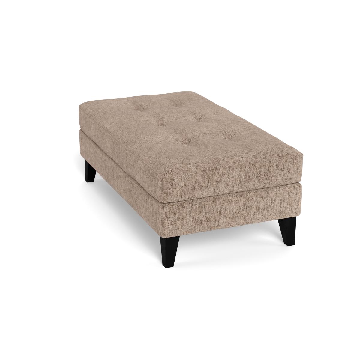 Heal's Mistral Footstool Boucle Velvet Rocky Black Beech Feet – image 4