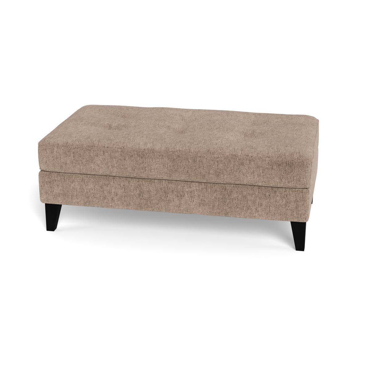 Heal's Mistral Footstool Boucle Velvet Rocky Black Beech Feet – image 5
