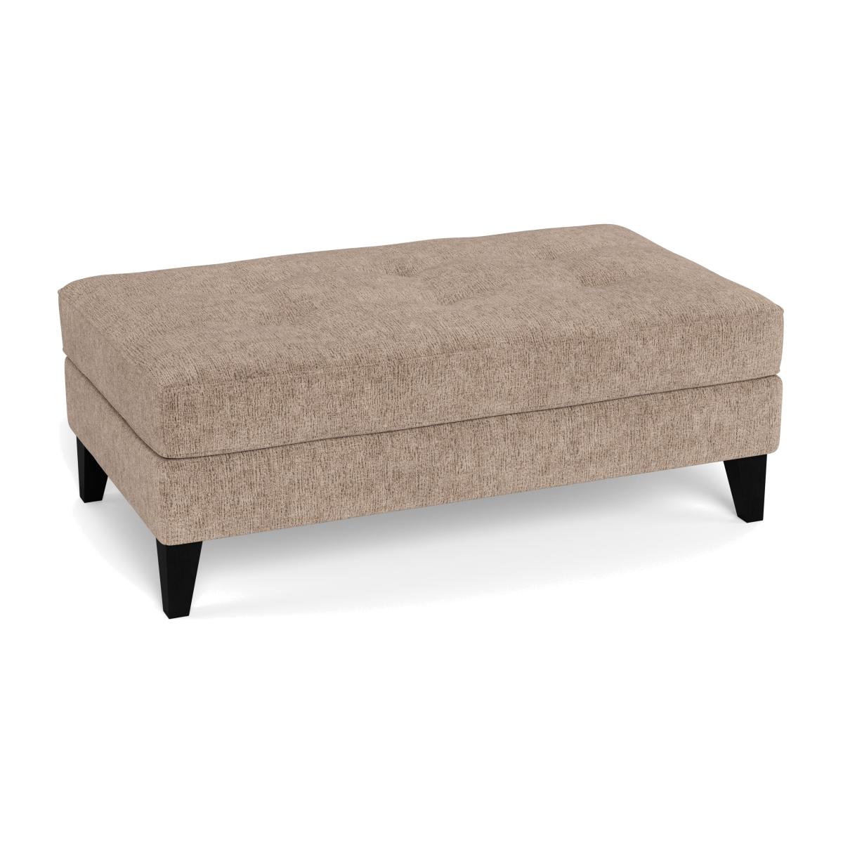 Heal's Mistral Footstool Boucle Velvet Rocky Black Beech Feet – image 1
