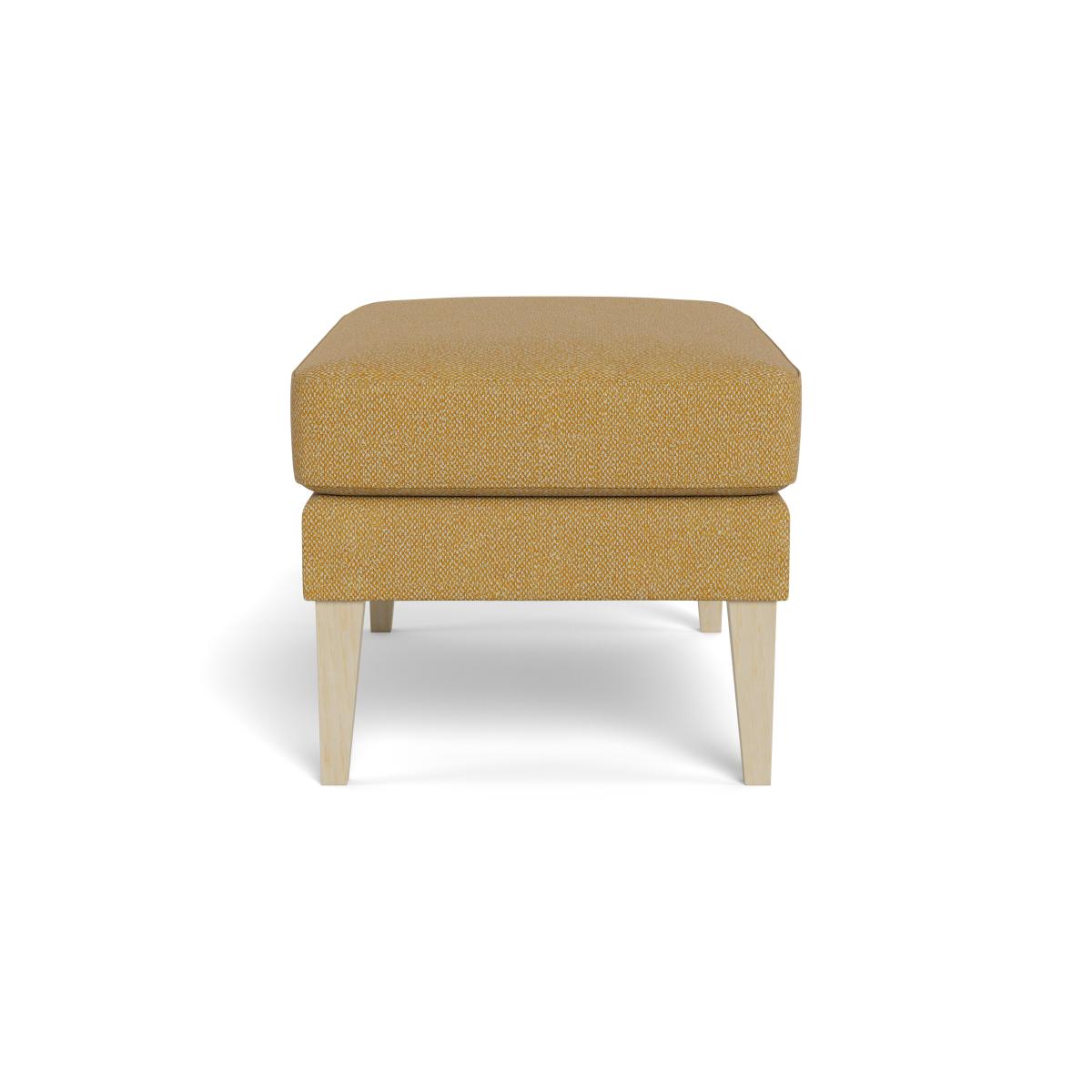 Heal's Richmond Ottoman Boucle Tweed Citrine Natural Beech Feet – image 3