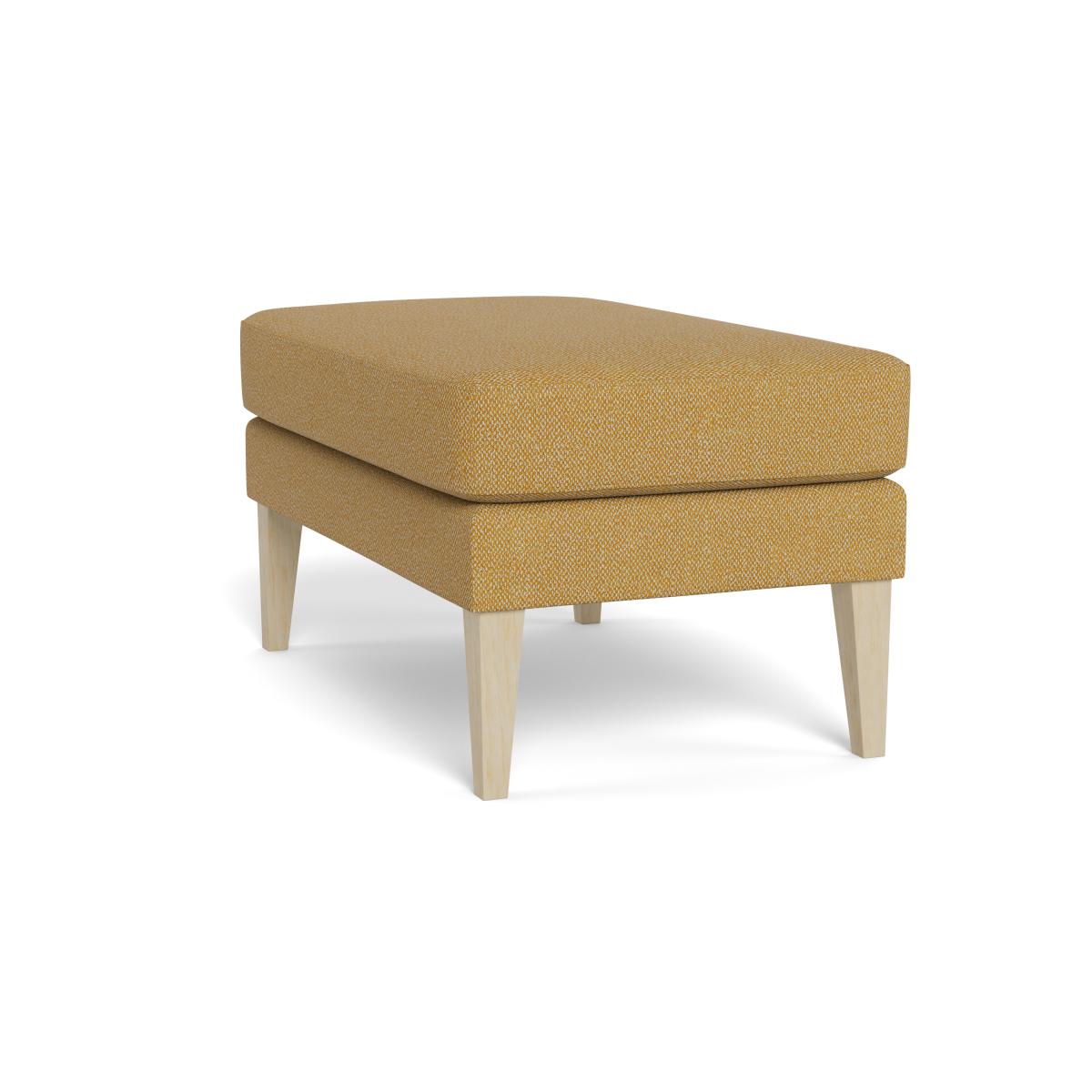 Heal's Richmond Ottoman Boucle Tweed Citrine Natural Beech Feet – image 4