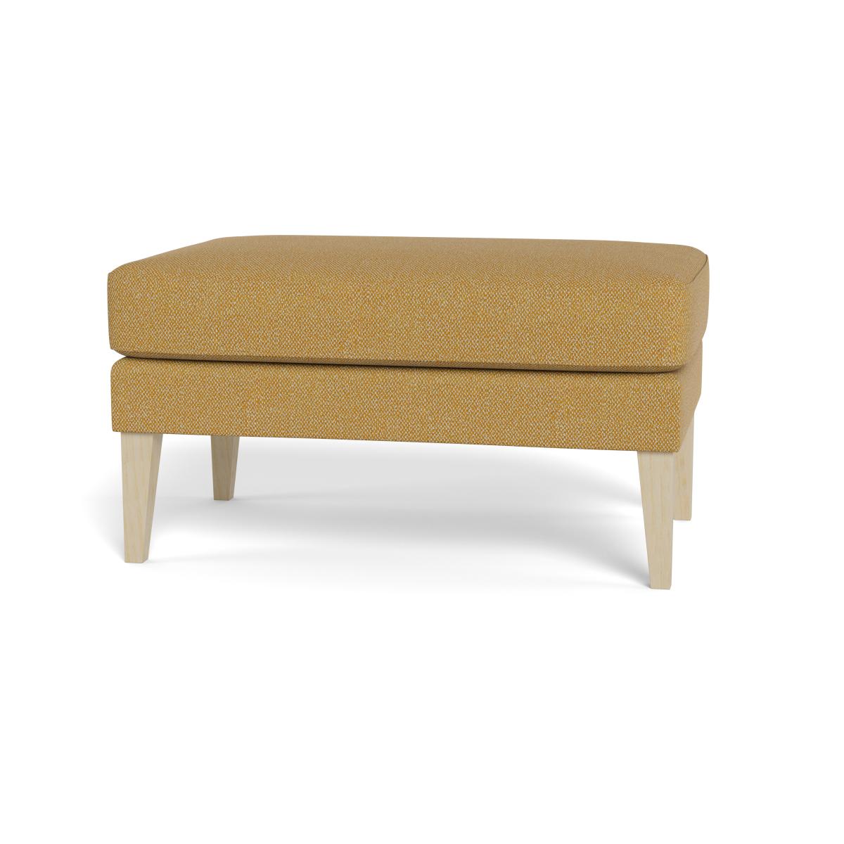 Heal's Richmond Ottoman Boucle Tweed Citrine Natural Beech Feet – image 5