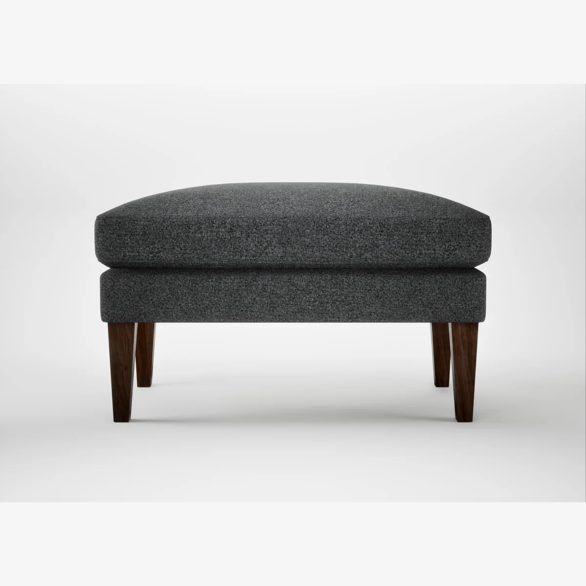Heal's Wallis Ottoman Capelo Linen-Cotton Bamboo Black Painted Feet – image 1