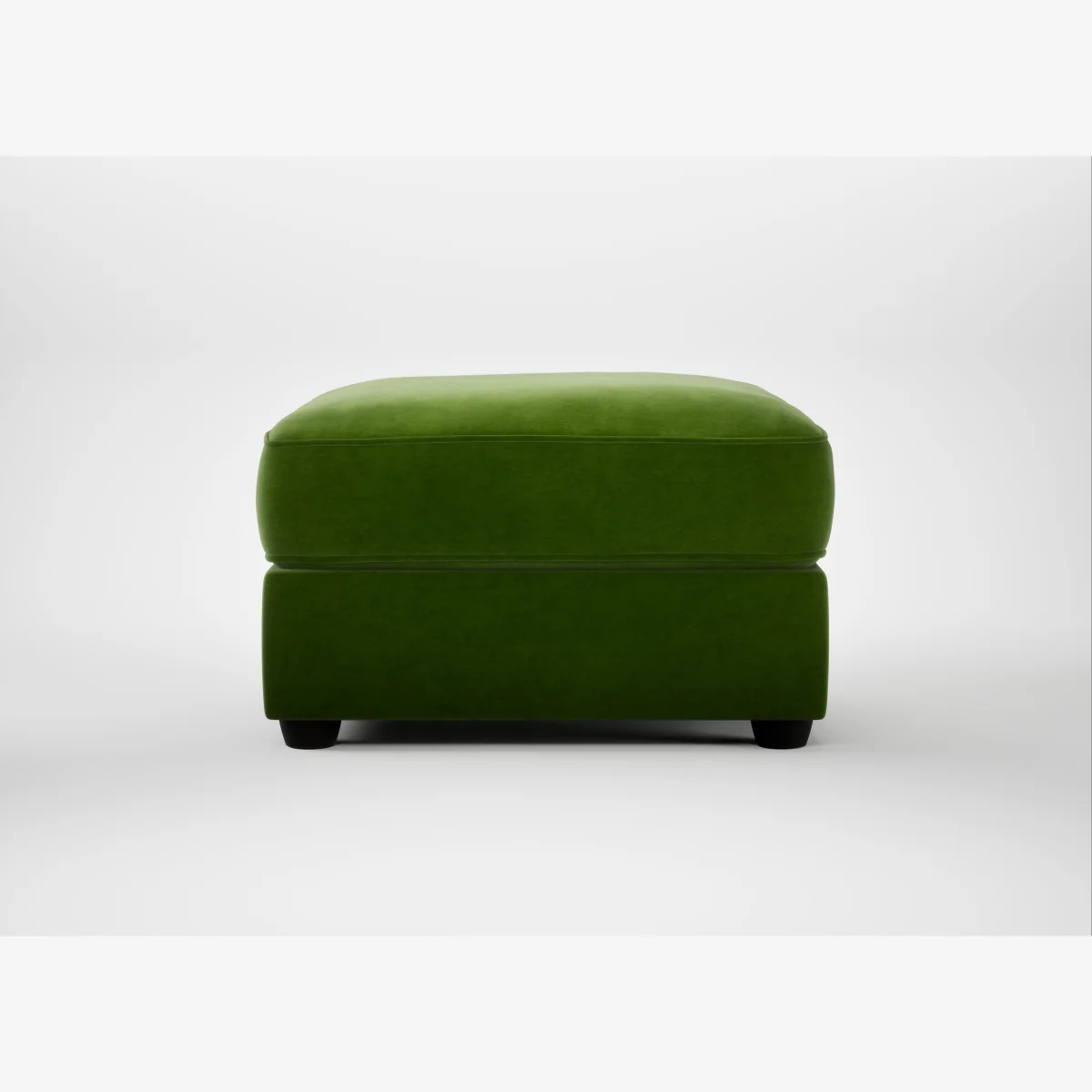 Heal's Tailor Rectangular Footstool Smart Luxe Velvet Grass Black Feet – image 1