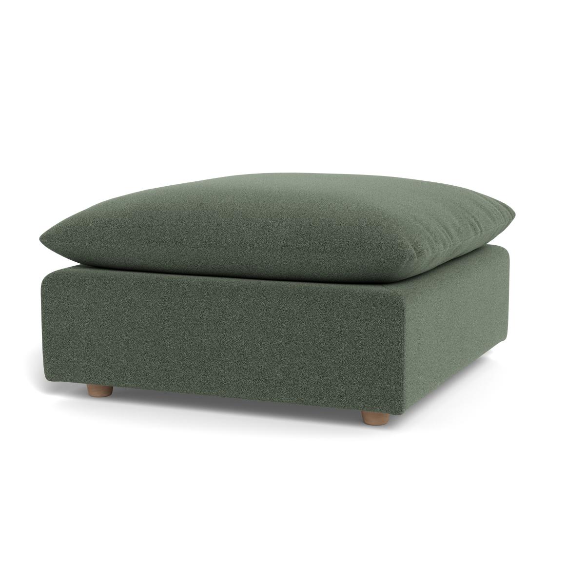 Heal's Astrid Ottoman Smart Linen Mix Grey Walnut Stained Beech Feet – image 2