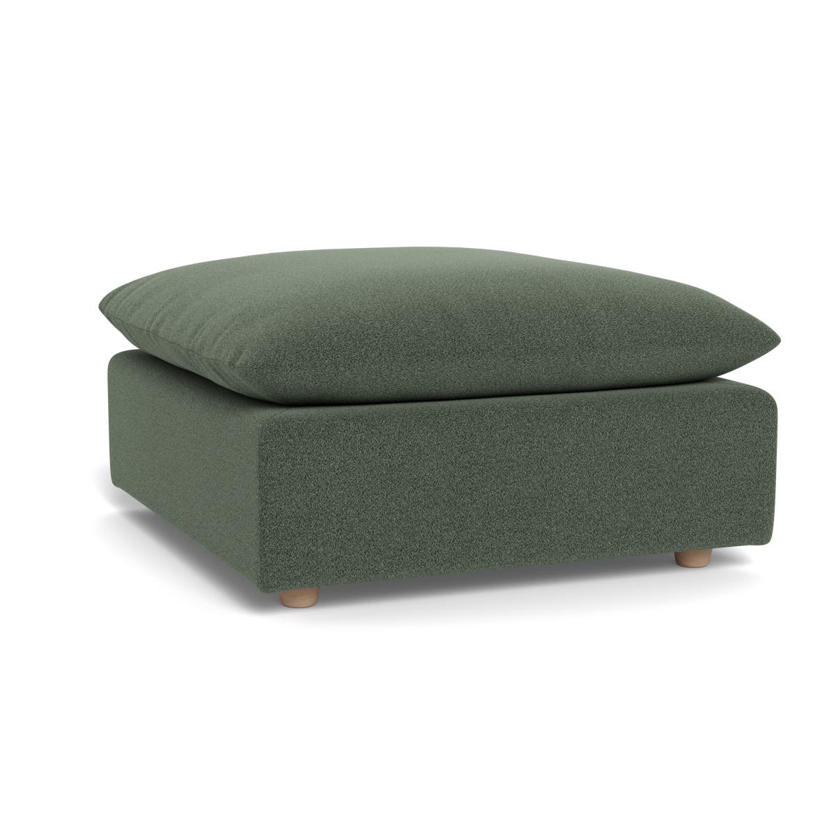 Heal's Astrid Ottoman Smart Linen Mix Grey Walnut Stained Beech Feet – image 4