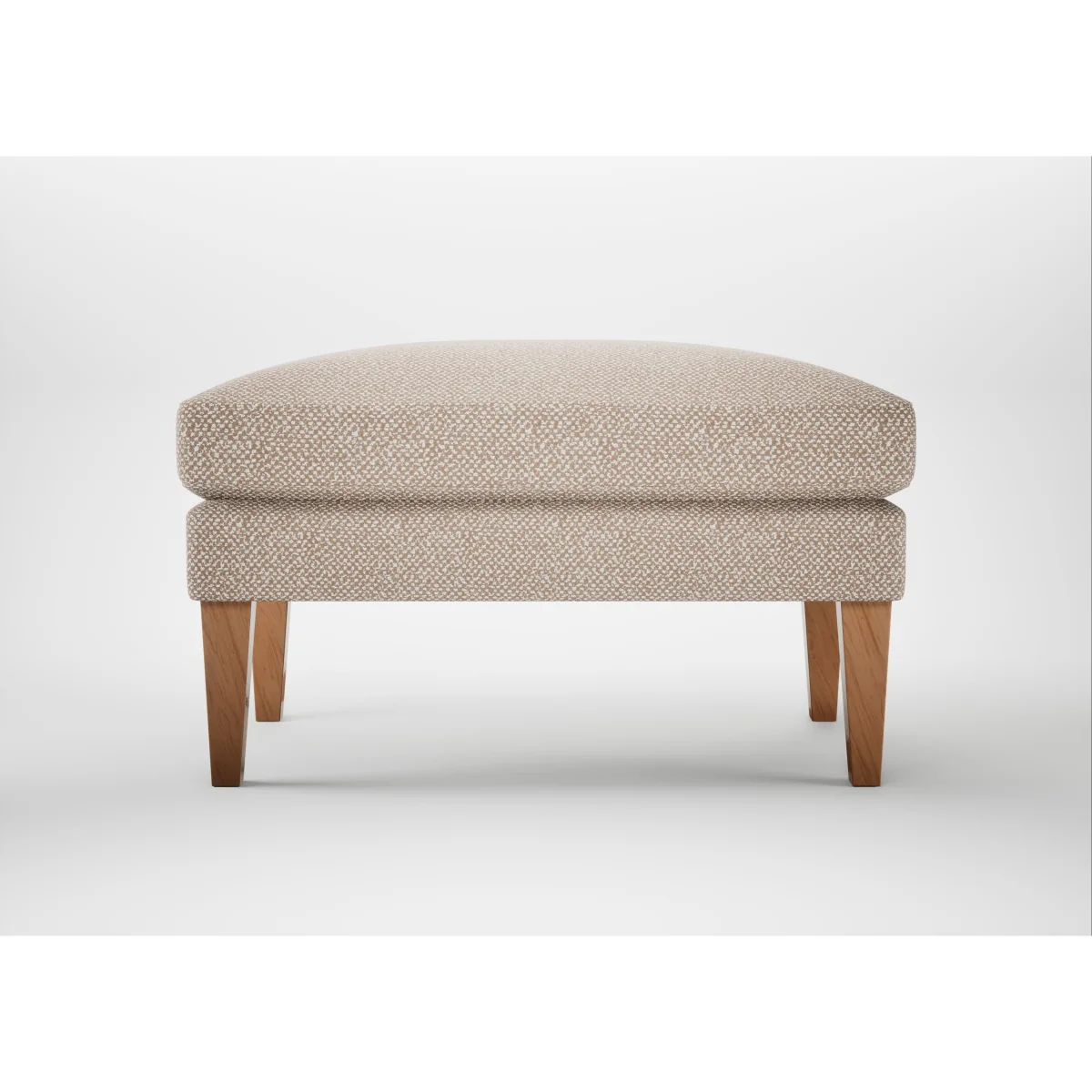 Heal's Wallis Ottoman Boucle Tweed Pearl Natural Oak Feet – image 2