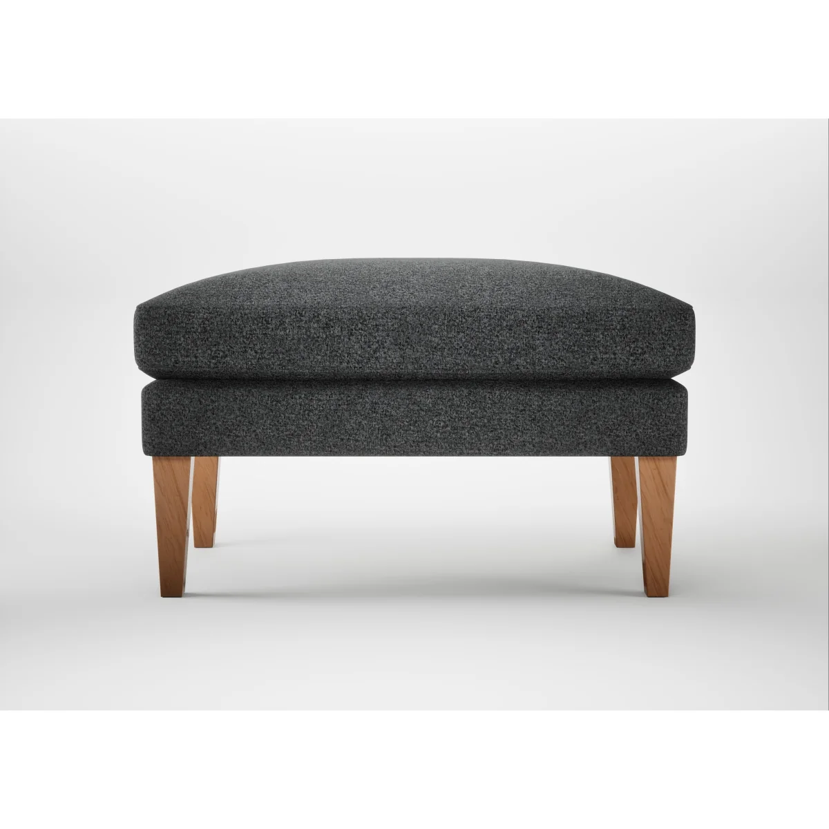Heal's Wallis Ottoman Boucle Tweed Pearl Natural Oak Feet – image 3