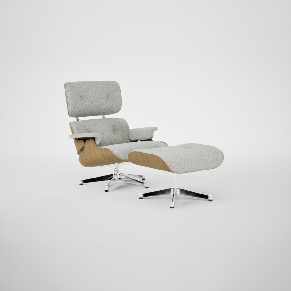 Vitra Eames Lounge Chair & Ottoman Chestnut Natural New Dims Nubia 06 Cream Sierra Grey Polished Base 05 – image 2