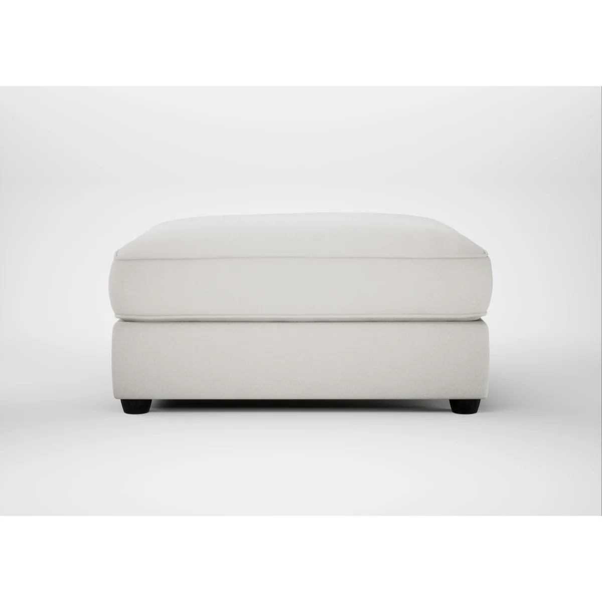 Heal's Tailor Square Footstool Cotton Velvet Evergreen Walnut Stained Feet – image 4