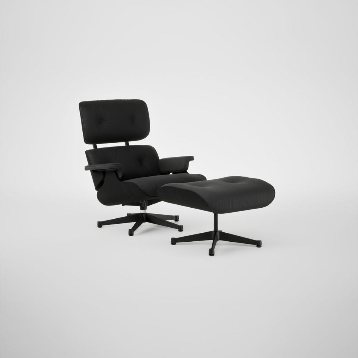 Vitra Eames Lounge Chair & Ottoman Chestnut Black Clas. L50 67 Asphalt Black Base 05 – image 2