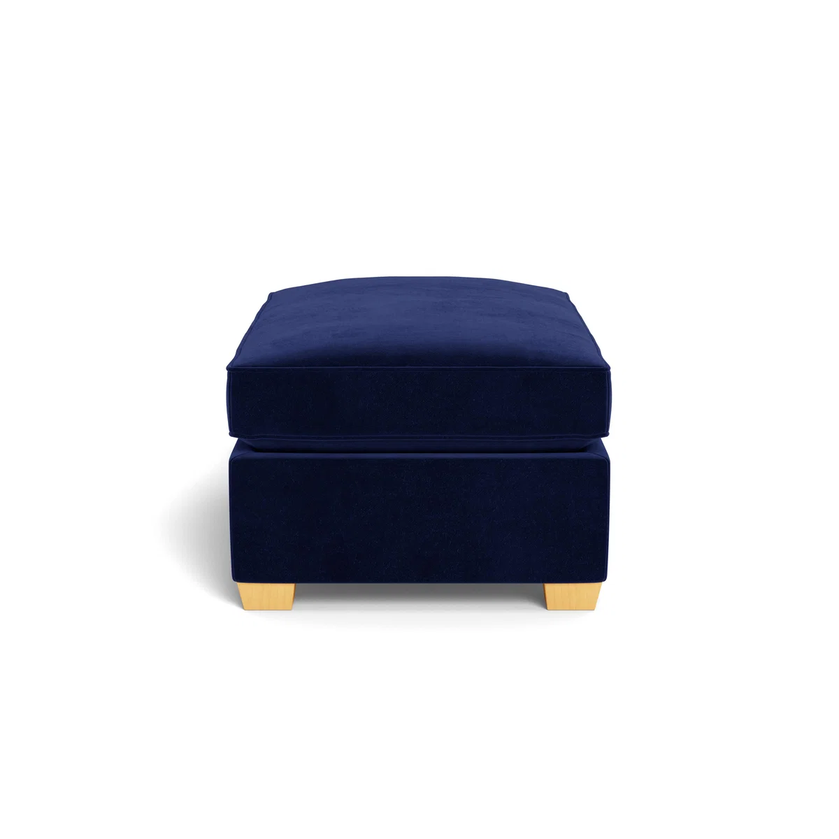 Heal's Torino Footstool Smart Luxe Velvet Midnight Black Feet - Heal's UK Furniture – image 3