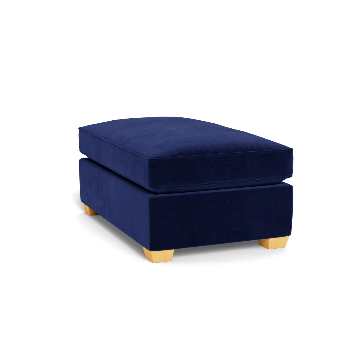 Heal's Torino Footstool Smart Luxe Velvet Midnight Black Feet - Heal's UK Furniture – image 4