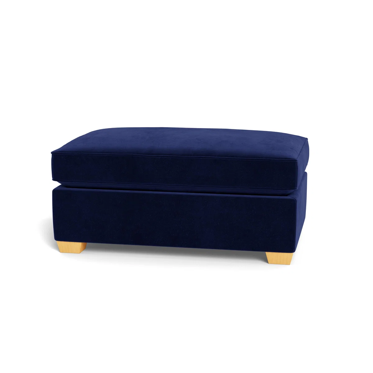 Heal's Torino Footstool Smart Luxe Velvet Midnight Black Feet - Heal's UK Furniture – image 5