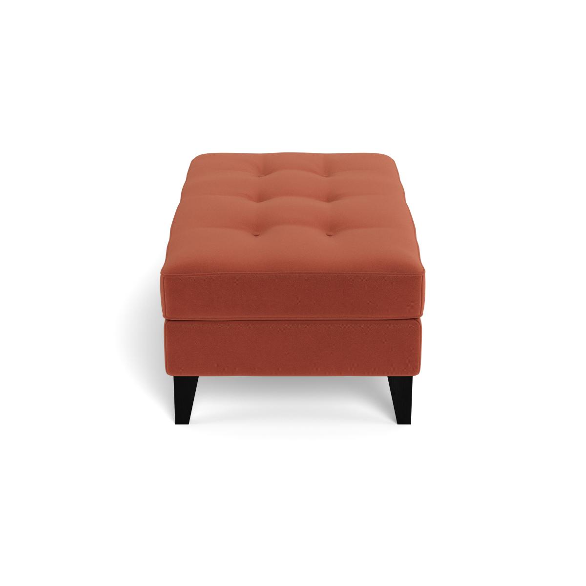 Heal's Mistral Footstool Smart Luxe Velvet Tawny Natural Feet – image 3