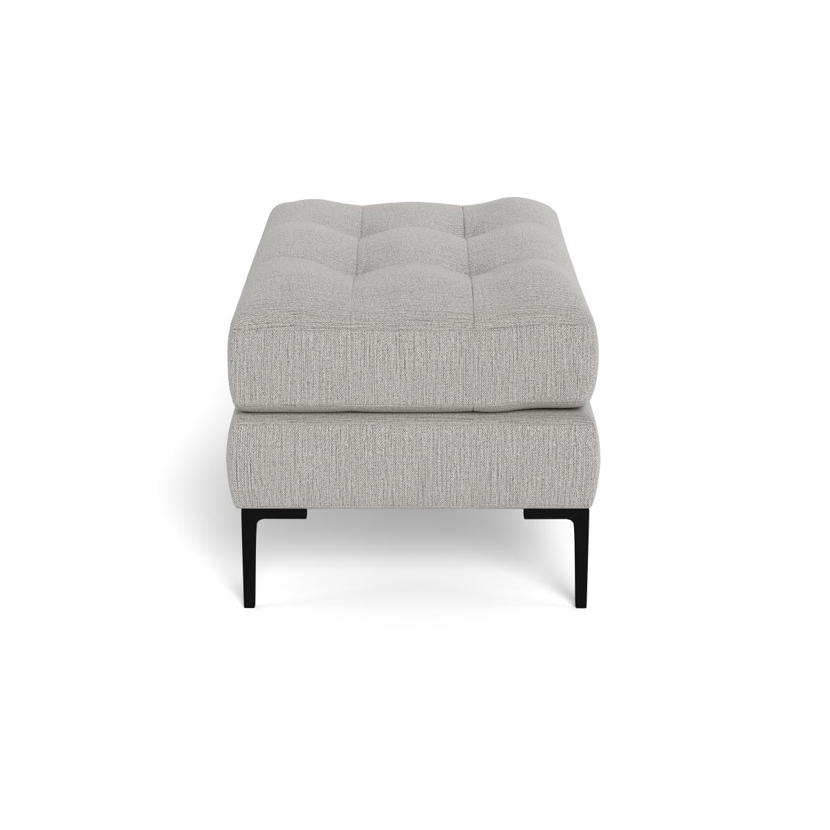 Heal's Eton Footstool Smart Linen Mix Silver Black Feet – image 3