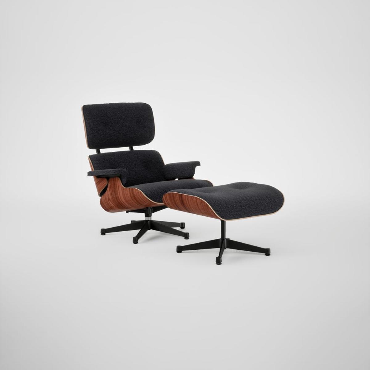 Vitra Eames Lounge Chair & Ottoman Santos Palisander Clas. Nubia 11 Anthracite Black Base 04 – image 2