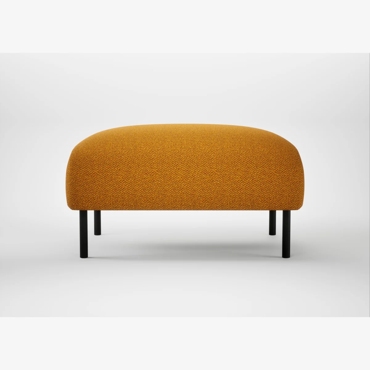 Heal's Alto Ottoman Loop Twill Ochre Black Feet – image 1