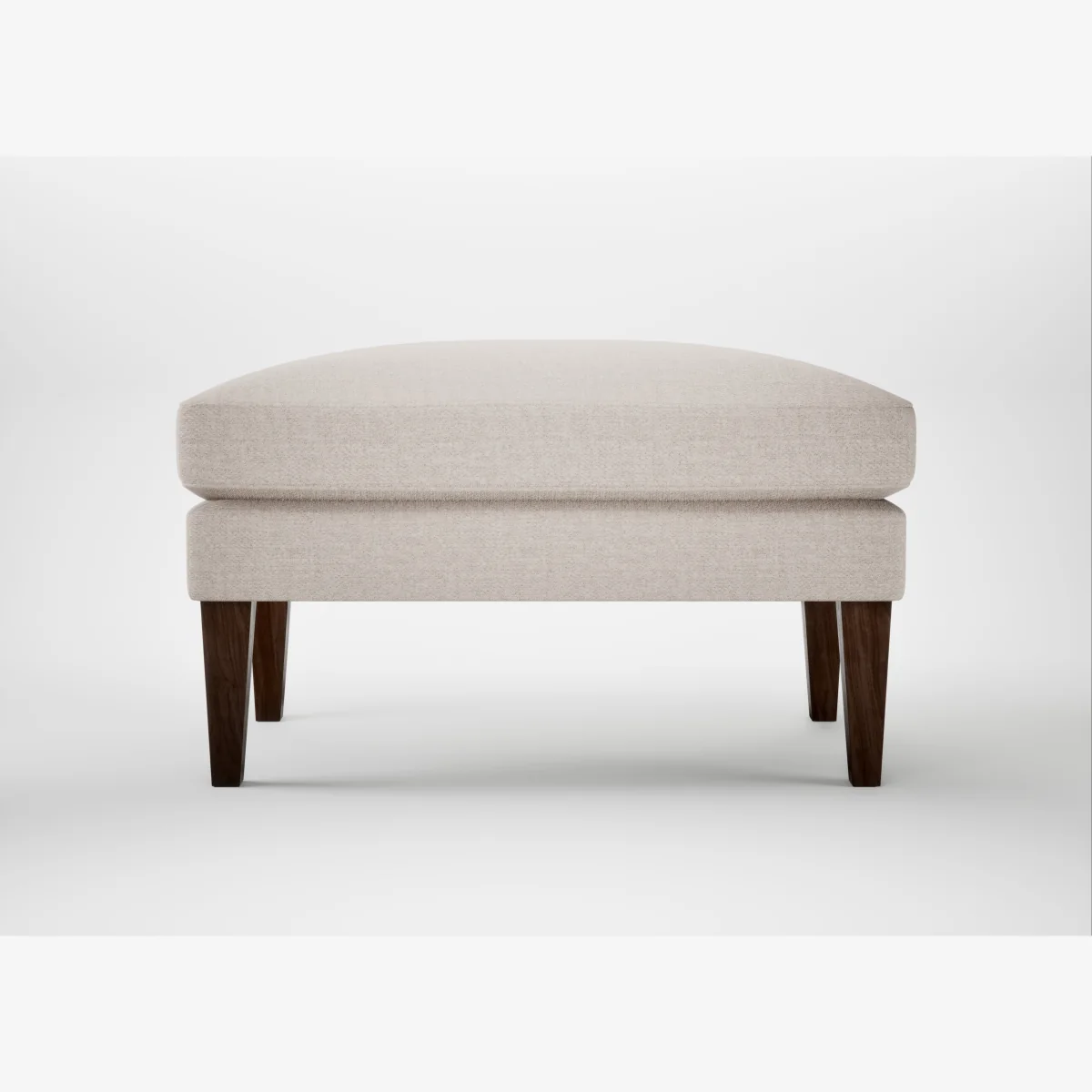 Heal's Wallis Ottoman Capelo Linen-Cotton Sesame Walnut Stained Feet