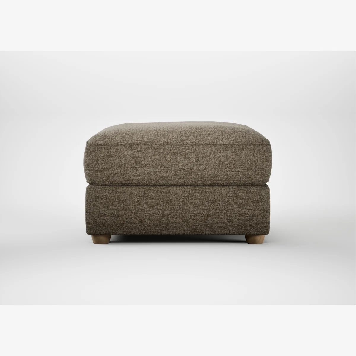 Heal's Tailor Rectangular Footstool Boucle Velvet Rocky Natural Feet – image 1