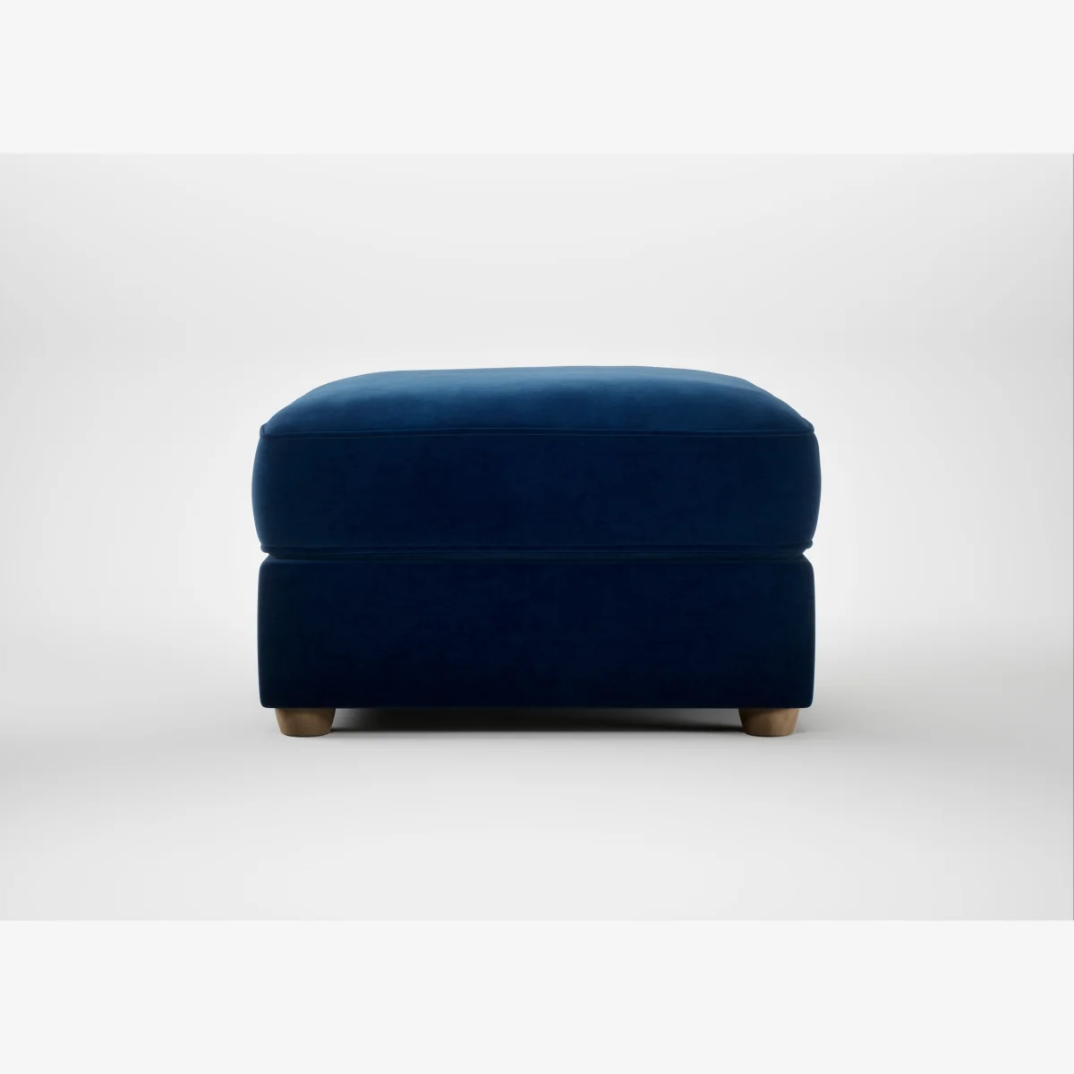 Heal's Tailor Rectangular Footstool Smart Velvet Dusk Natural Feet – image 1