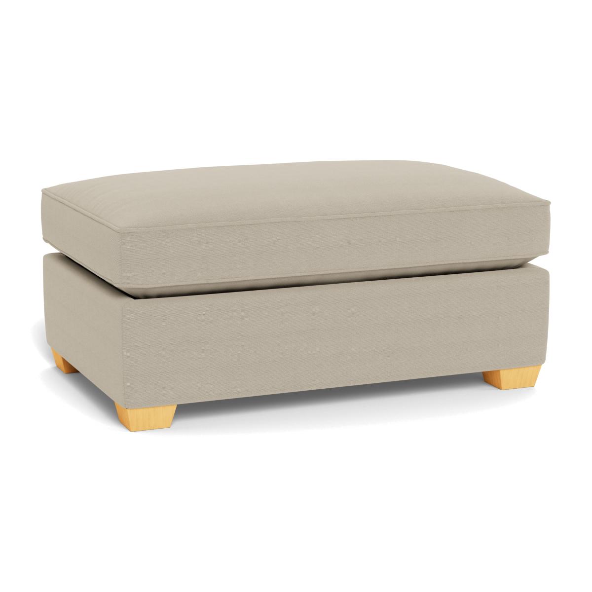 Heal's Torino Footstool Texture Soot Natural Ash Feet - Heal's UK Furniture – image 1
