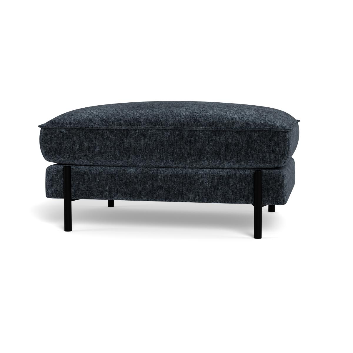 Heal's Tortona Footstool Boucle Velvet Space Black Feet – image 5