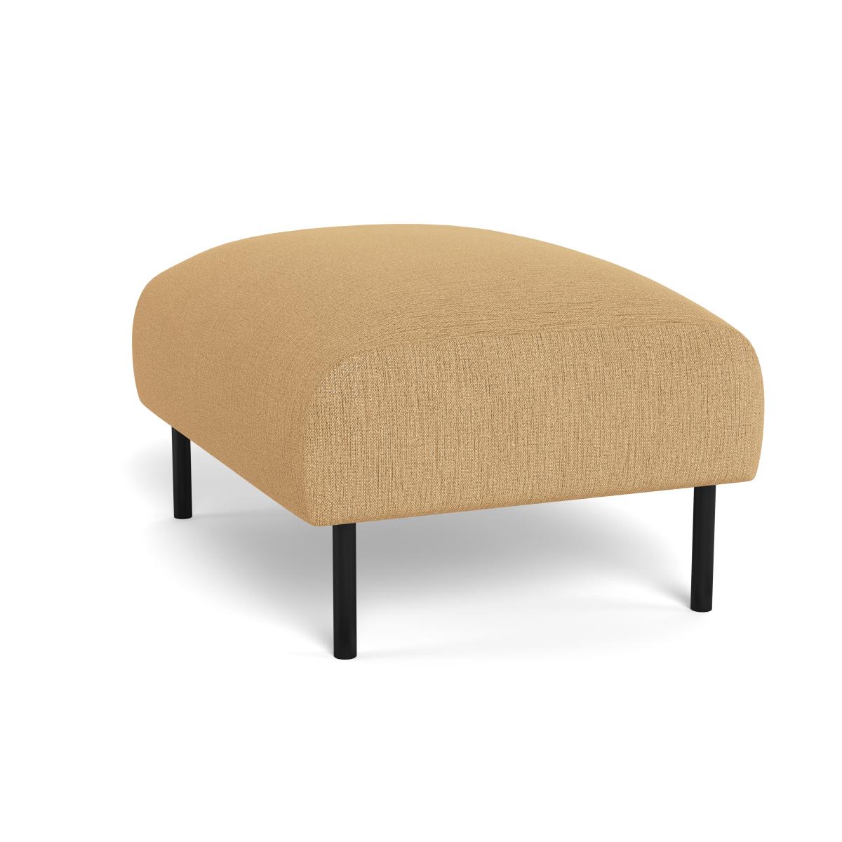 Heal's Alto Ottoman Smart Linen Mix Sand Black Feet – image 4
