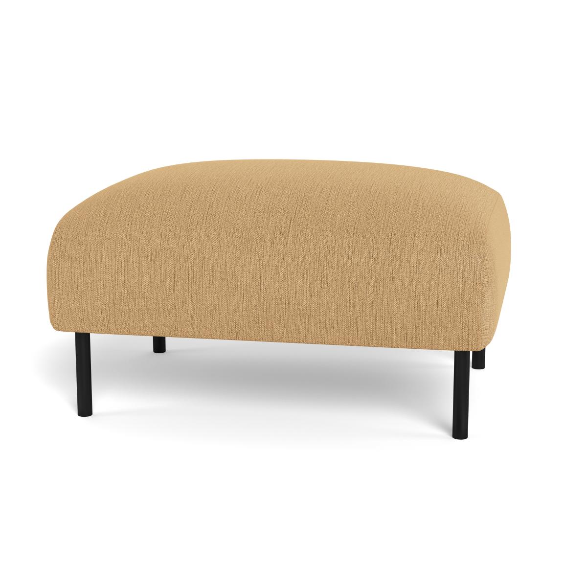 Heal's Alto Ottoman Smart Linen Mix Sand Black Feet – image 5