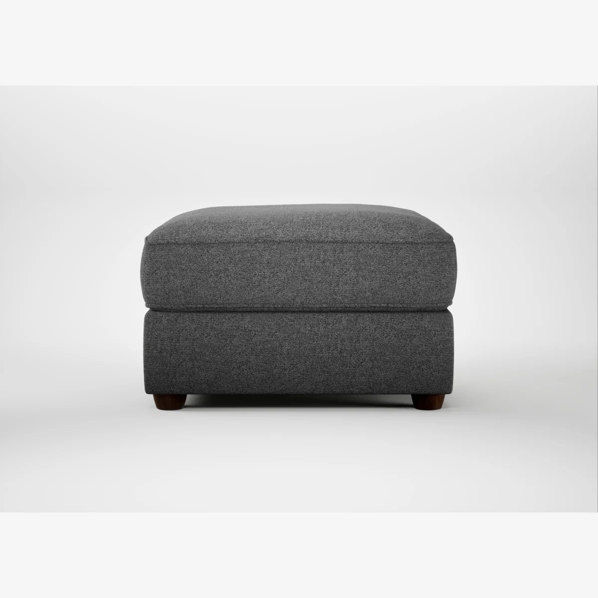 Heal's Tailor Rectangular Footstool Melton Wool Shale Walnut Stained Feet – image 1