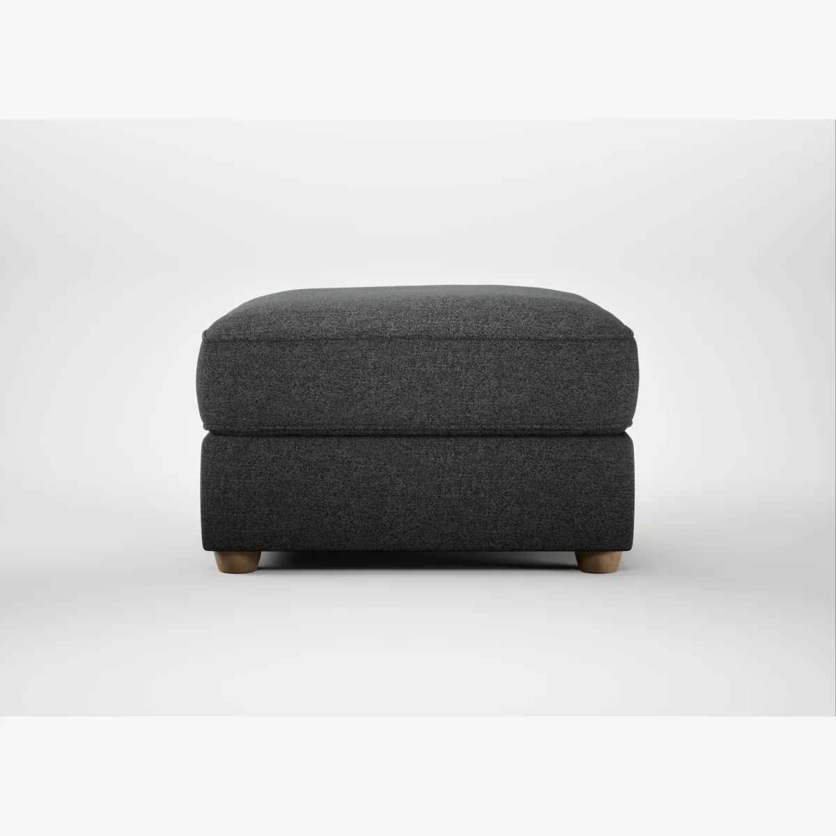 Heal's Tailor Rectangular Footstool Melton Wool Granite Natural Feet – image 1