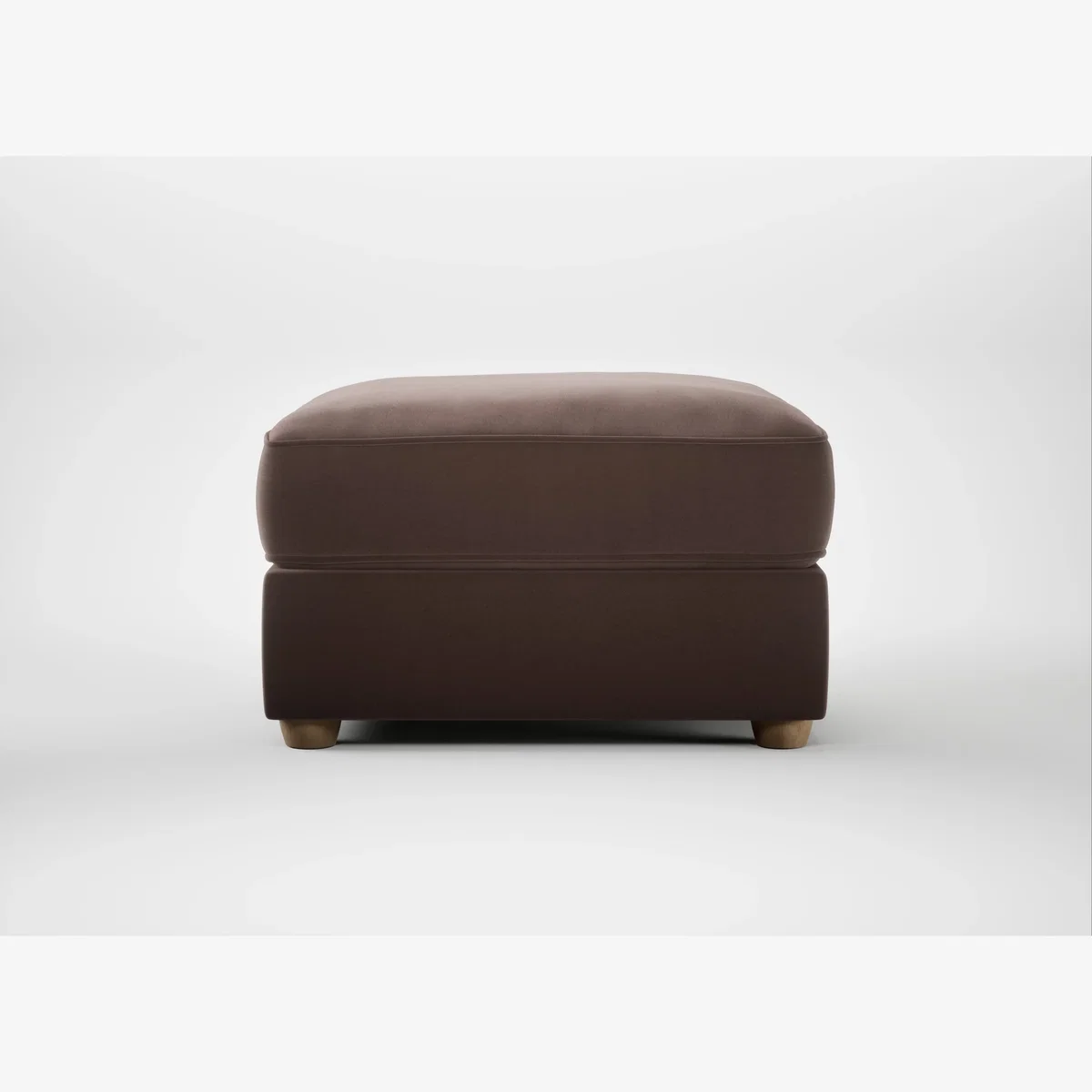 Heal's Tailor Rectangular Footstool Smart Velvet Mouse Natural Feet – image 1