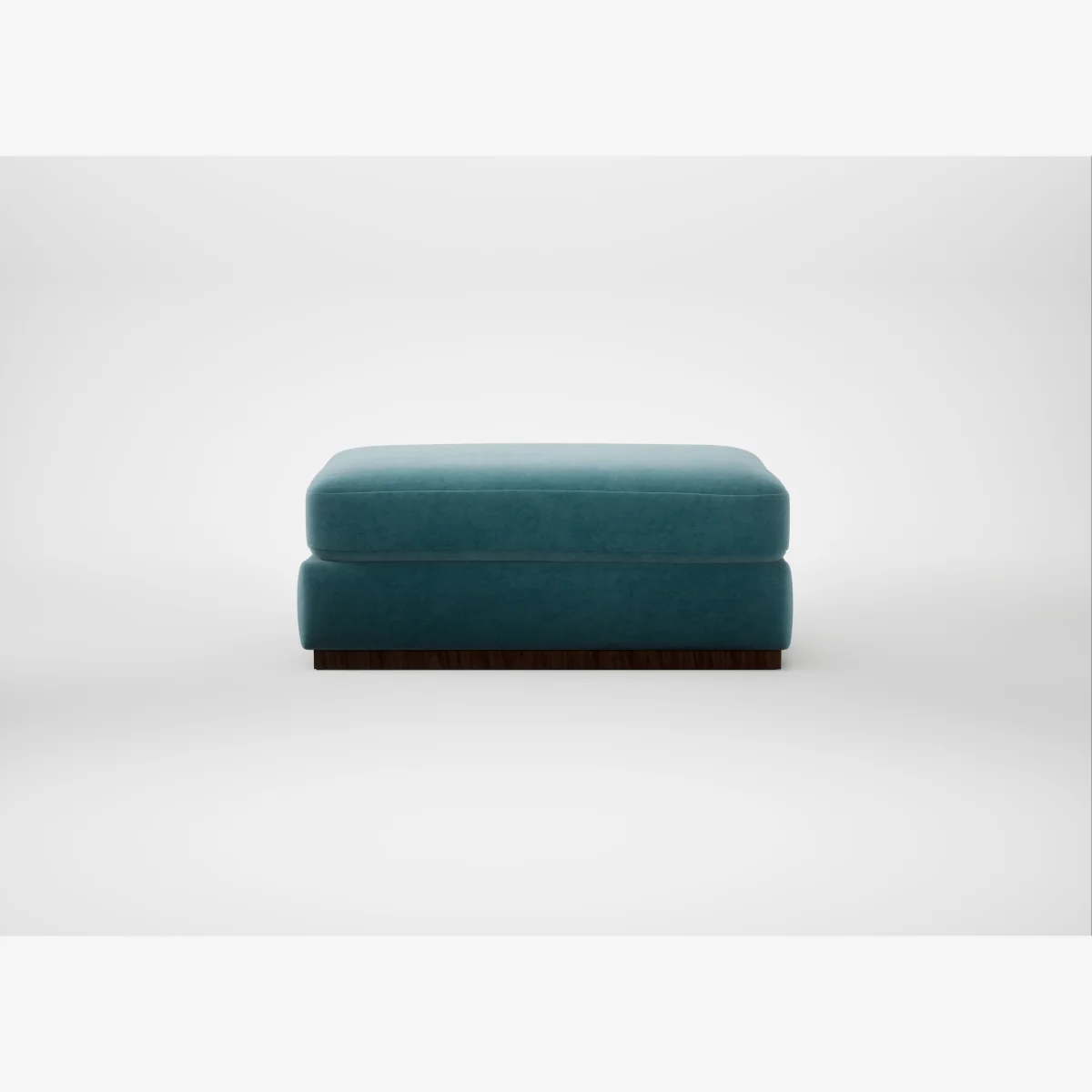 Heal's Trento Ottoman Smart Luxe Velvet Airforce Blue – image 1