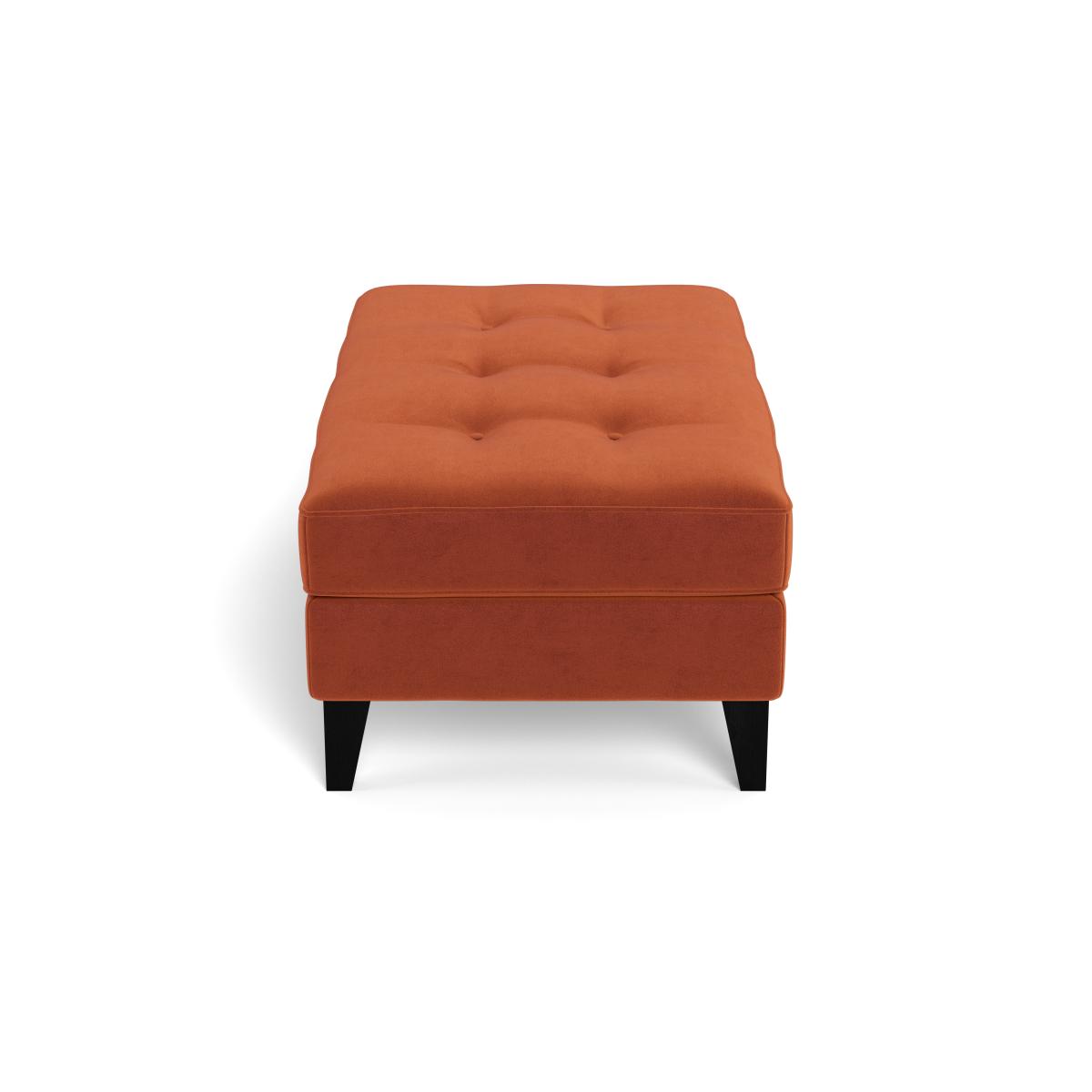 Heal's Mistral Footstool Velvet Russet Black Feet – image 3