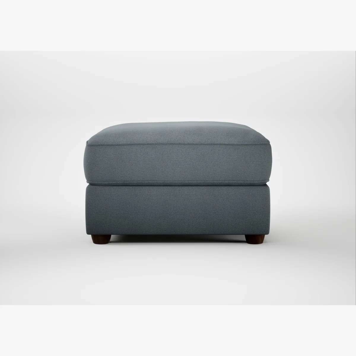 Heal's Tailor Rectangular Footstool Capelo Linen-Cotton Mineral Walnut Stained Feet – image 1