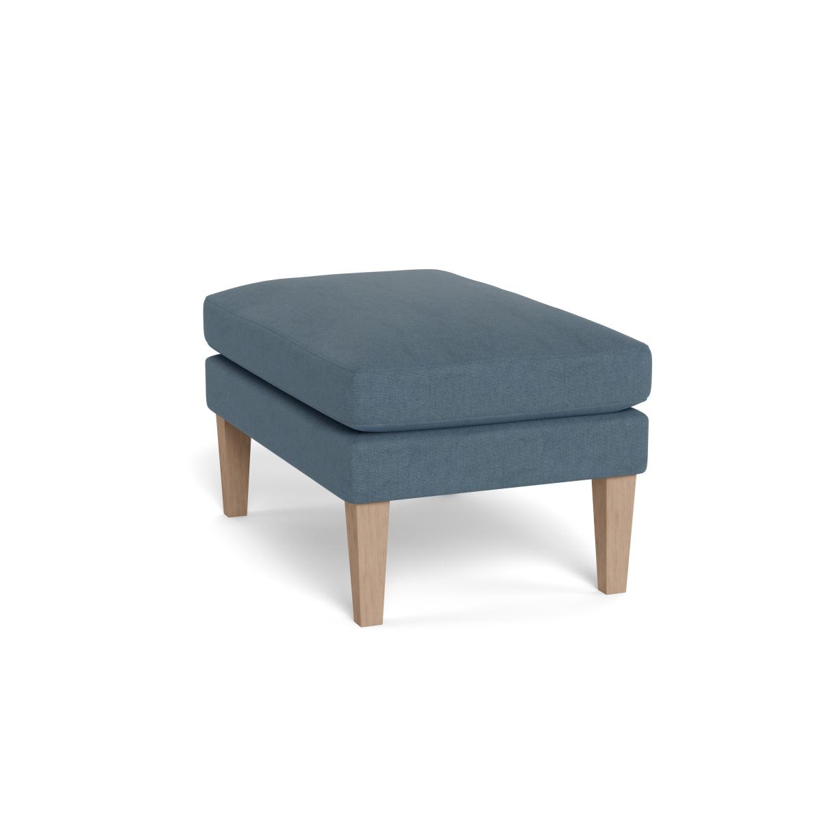 Heal's Wallis Ottoman Capelo Linen Mineral Natural Oak Feet - Heal's UK Furniture – image 4