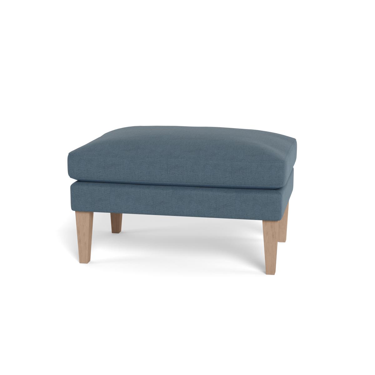 Heal's Wallis Ottoman Capelo Linen Mineral Natural Oak Feet - Heal's UK Furniture – image 5