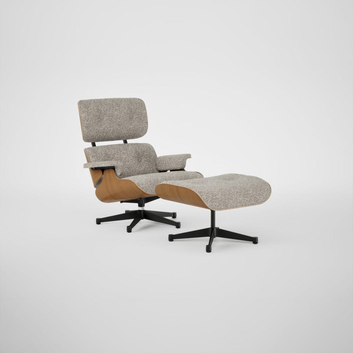 Vitra Eames Lounge Chair & Ottoman Cherry Natural New Dims Nubia 05 Crm Dark Brown Polished Black Base 04 – image 2