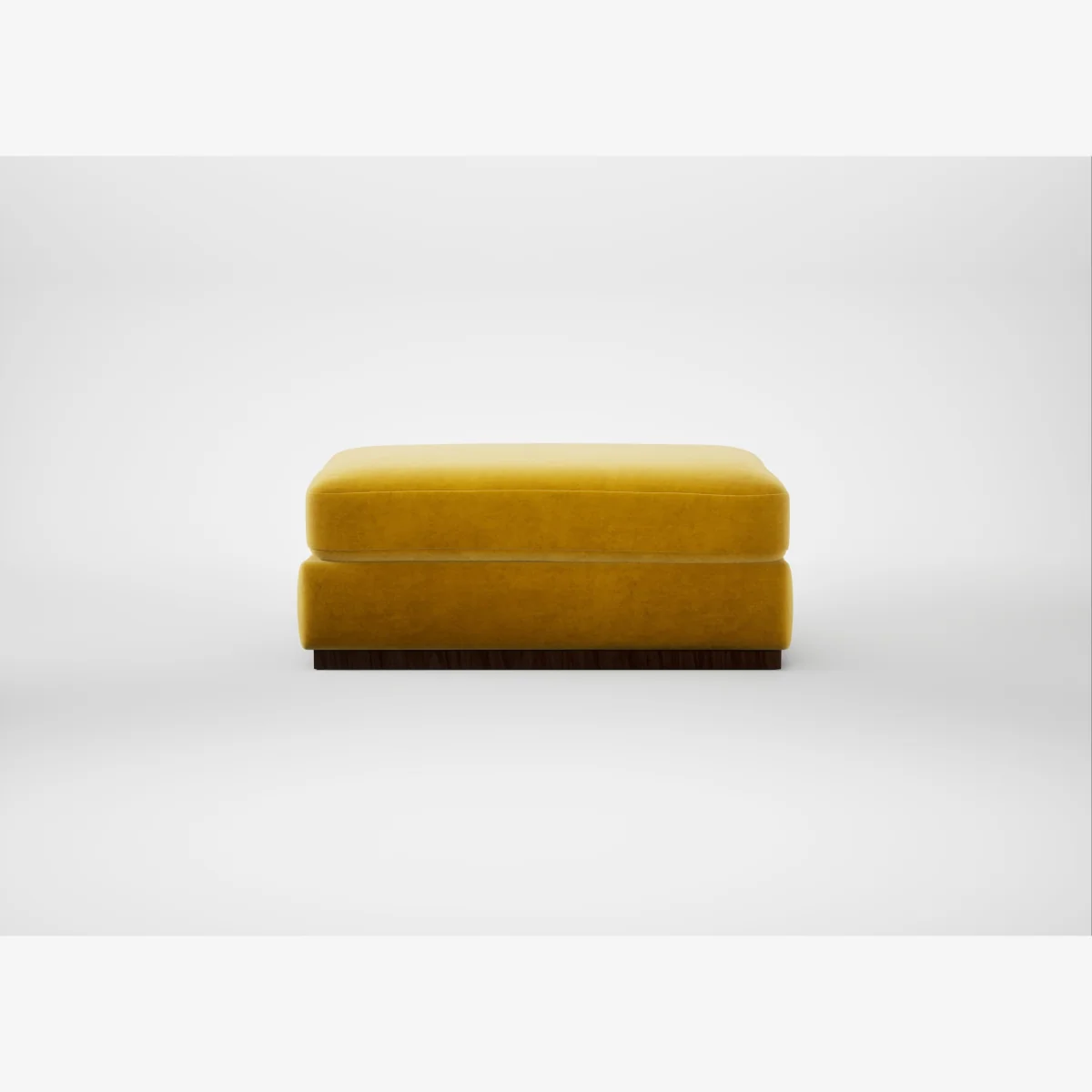 Heal's Trento Ottoman Smart Luxe Velvet Canary – image 1