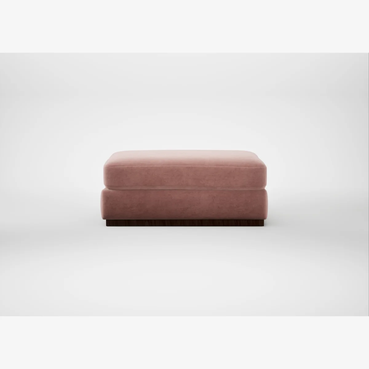 Heal's Trento Ottoman Smart Luxe Velvet Dusky Pink – image 1