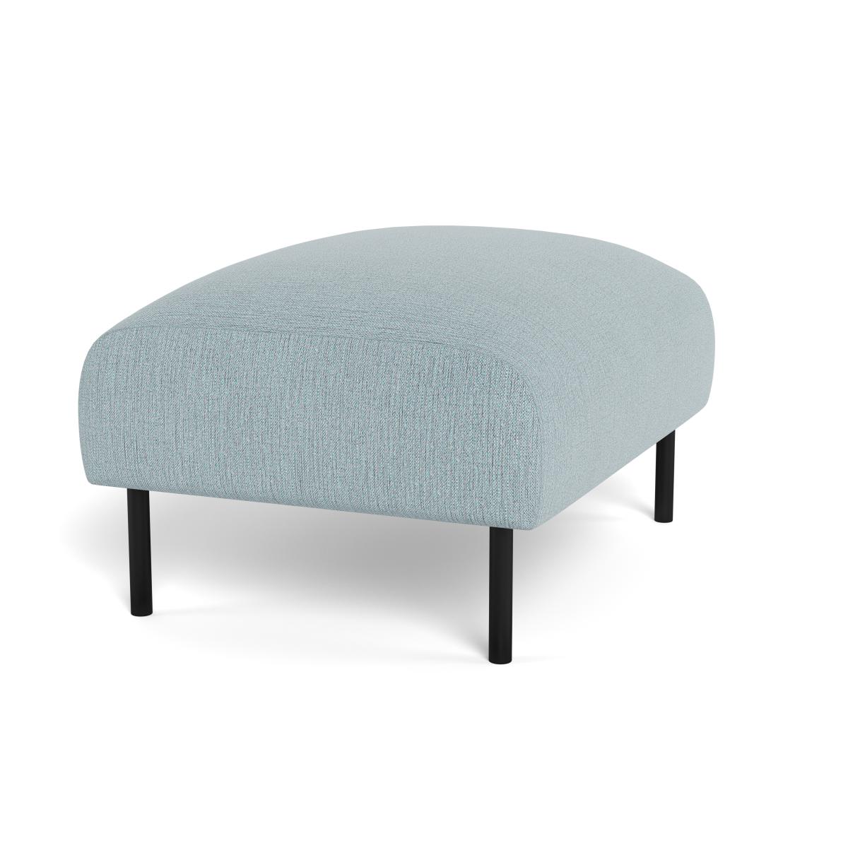 Heal's Alto Ottoman Smart Linen Mix Duck Egg Black Feet – image 2