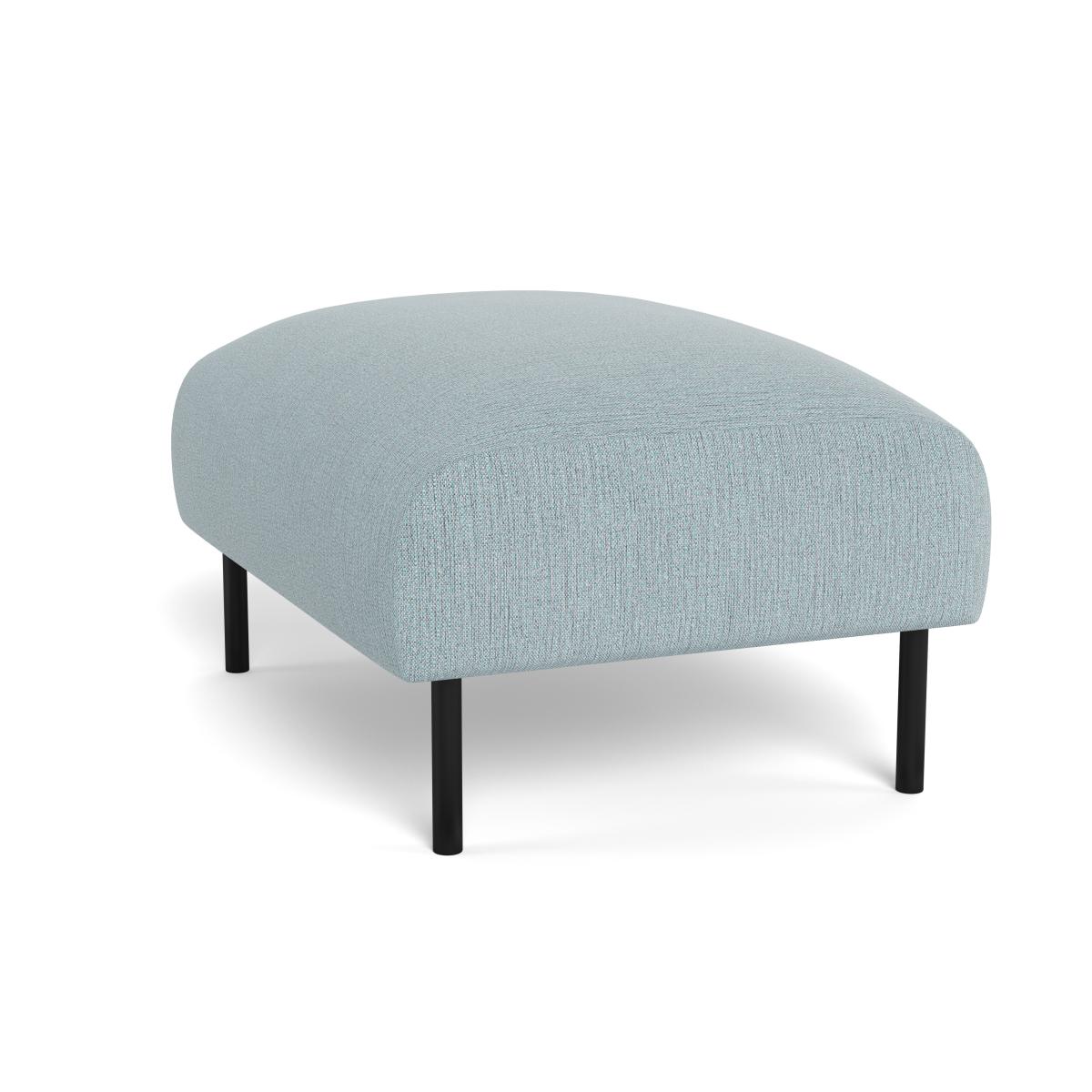 Heal's Alto Ottoman Smart Linen Mix Duck Egg Black Feet – image 4