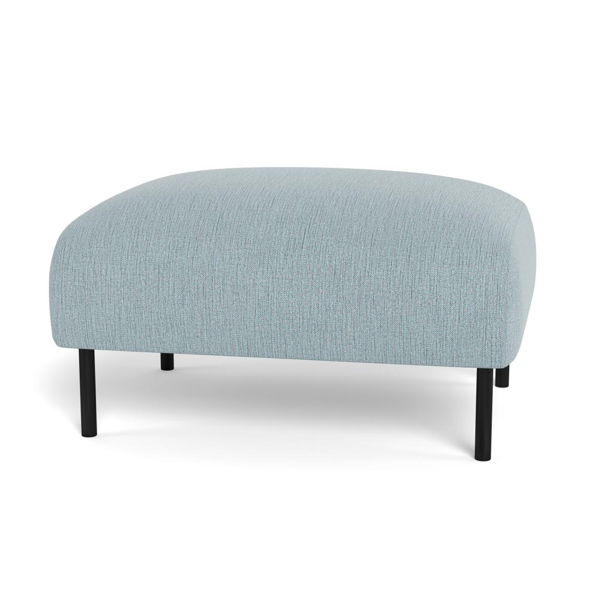 Heal's Alto Ottoman Smart Linen Mix Duck Egg Black Feet – image 5
