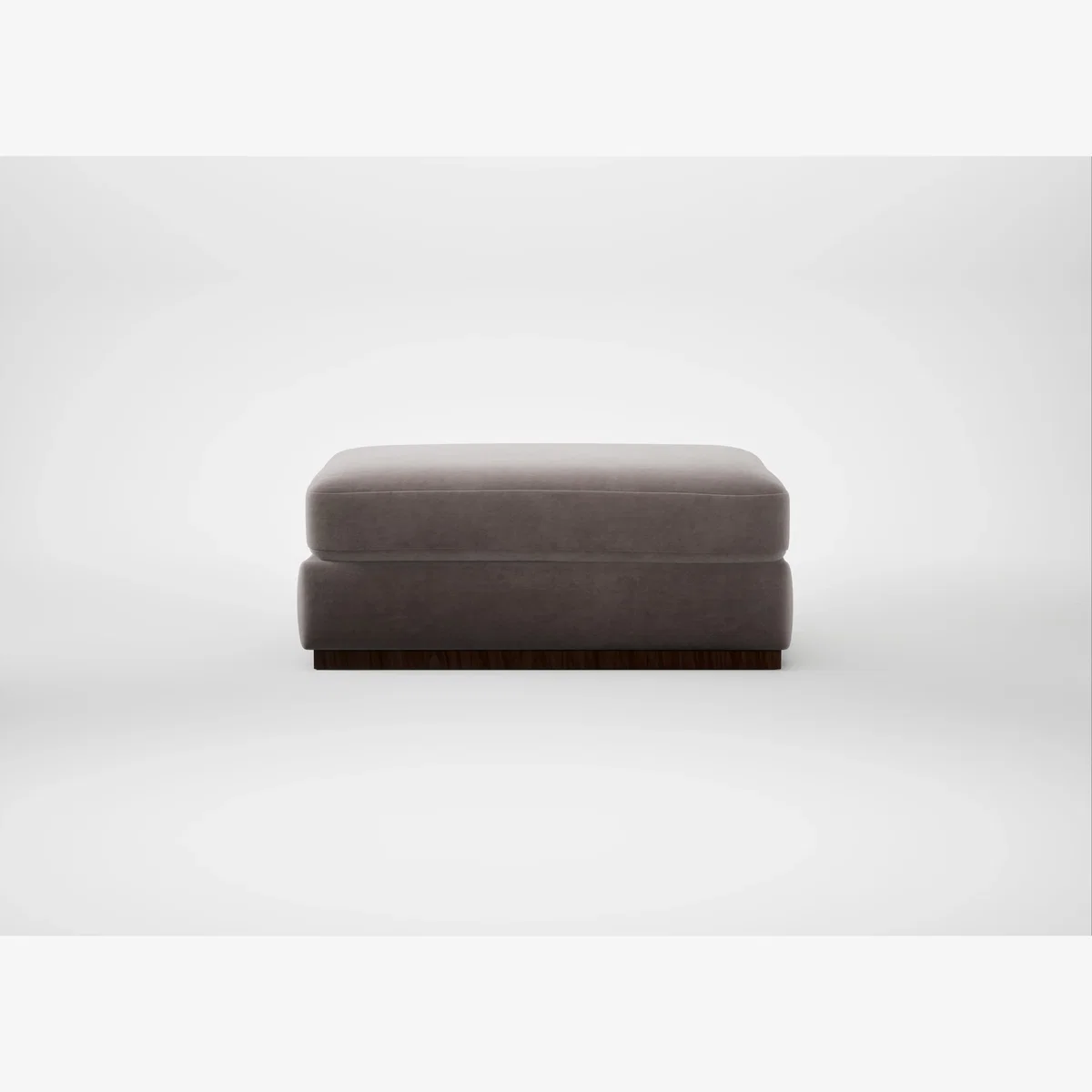 Heal's Trento Ottoman Smart Luxe Velvet Mushroom – image 1